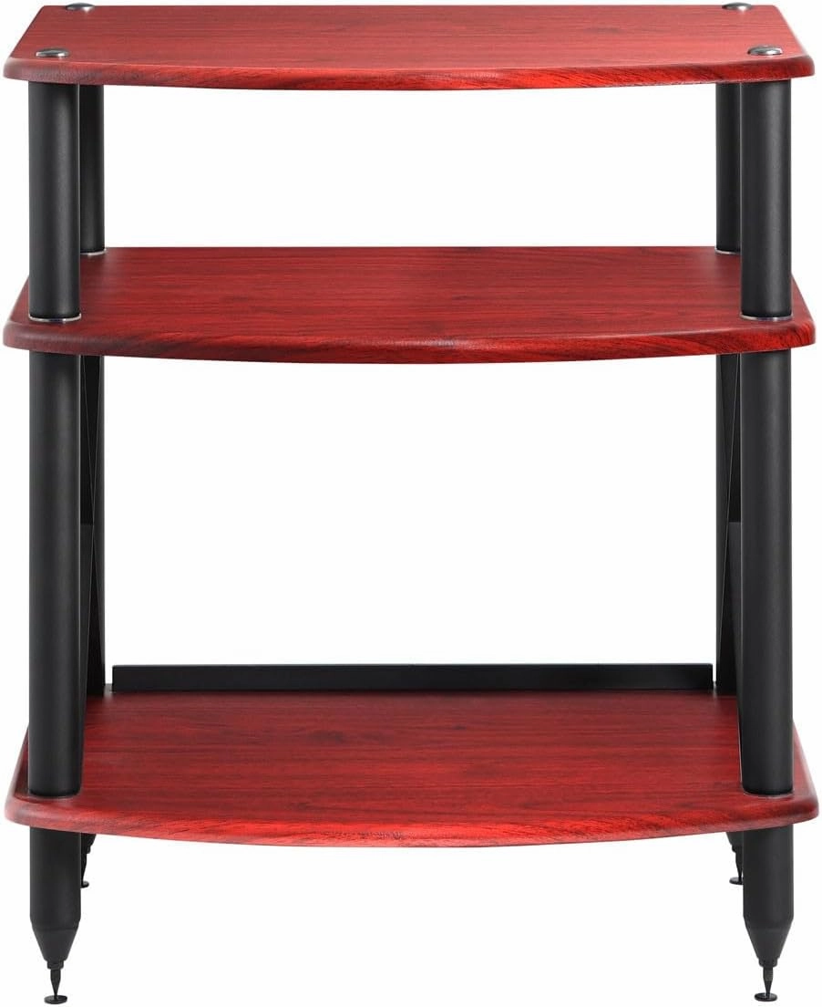 Pangea Audio Vulcan TT Turntable Stand with Vinyl Record Storage - Rosenut Red