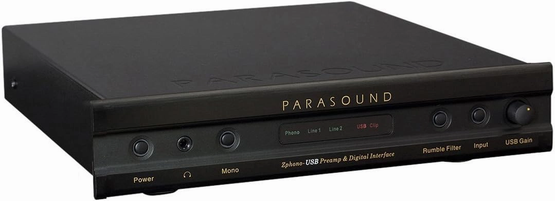 Parasound Zphono MM/MC Phono Preamplifier with USB phono preamp,turntable amplifier,record player preamp,