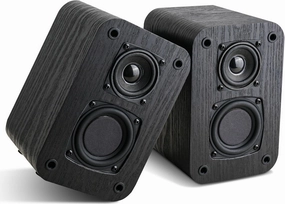 Passive Bookshelf Speakers for Home Theater Surround Sound, Home Desktop Stereo Speakers with Crisper Sound and Classic Wood Grain for Record Player/Computer/TV, Wall Mountable, One Pair. bookshelf speakers,compact stereo speakers,hi-fi shelf speakers,