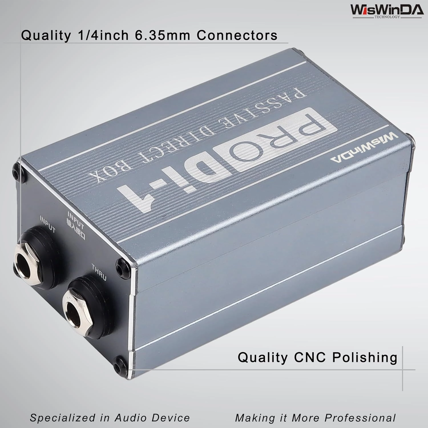 Passive Stereo Direct Box Single Channel Pro XLR Input 1/4 Output Low Distortion Free Phase Distortion for Musical Instruments (Single Channel Pro Passive Direct Box)