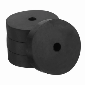 PATIKIL Vibration Isolation Washer 3" OD 0.5" ID 0.8" Thick, 4 Pack Rubber Round Anti Mechanical Damping Feet Pads, Black isolation pads,speaker feet,vibration dampeners,