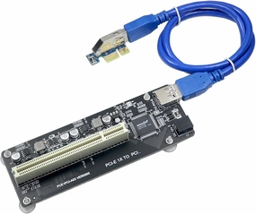 PCIe to PCI Adapter | Single/Dual Slot Converter with USB 3.0 Cable | Legacy Device Expansion for Audio Interfaces & Capture Cards audio interface,USB interface,music recording input,