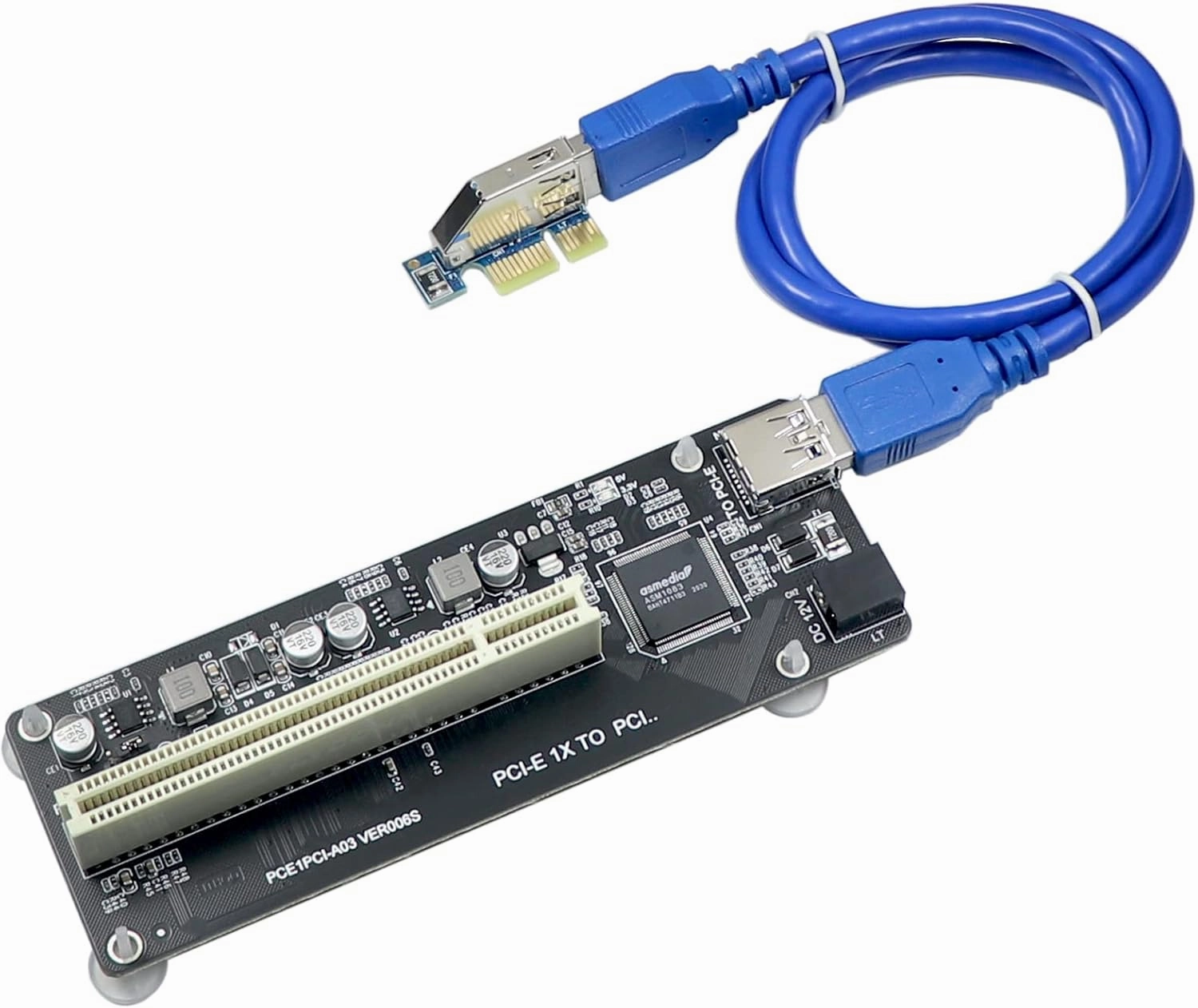 PCIe to PCI Adapter | Single/Dual Slot Converter with USB 3.0 Cable | Legacy Device Expansion for Audio Interfaces & Capture Cards audio interface,USB interface,music recording input,