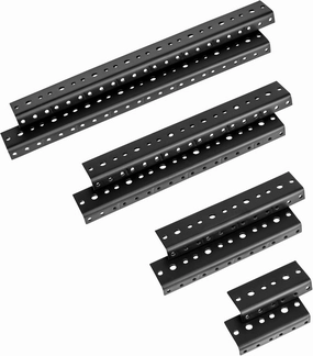 Penn Elcom R0828/12 Steel Rack Rail for Mounting Audio, Home Theatre, Recording Studio, PA Equipment, IT, One Pair Tapped and Thredded for 10/32 UNF, M5 or M6, 12 Rack Spaces (12U) audio rack,hi-fi component stand,media shelf,