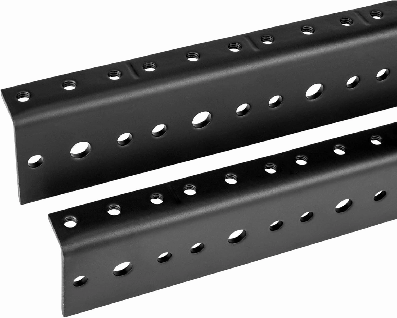 Penn Elcom R0828/12 Steel Rack Rail for Mounting Audio, Home Theatre, Recording Studio, PA Equipment, IT, One Pair Tapped and Thredded for 10/32 UNF, M5 or M6, 12 Rack Spaces (12U)