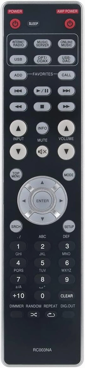 PERFASCIN RC003NA Replace Remote Control Fit for Marantz NA8005 NA8005 Network Audio Player network audio player,digital streamer,audio file player,