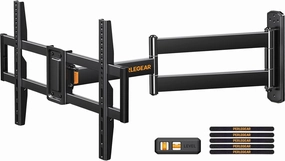 Perlegear Corner TV Wall Mount Long Arm TV Mount Bracket for 32-75 Inch TVs-Full Motion TV Wall Mount with 32.37 Extension & Swivel Articulating Arm & Tilt, MAX VESA 600x400mm, Holds up to 100 lbs speaker wall mount,audio bracket,AV wall mounting,