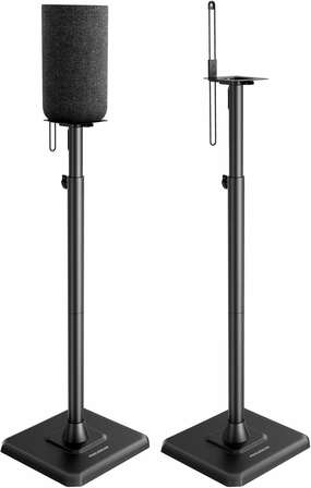 Perlegear Speaker Stands Pair, 33-42 Inch Height Adjustable Stands for Small Bookshelf & Satellite Speakers with Cable Management, 13.2 lbs Capacity, PGSS12 speaker stands,monitor stands,floor speaker holders,