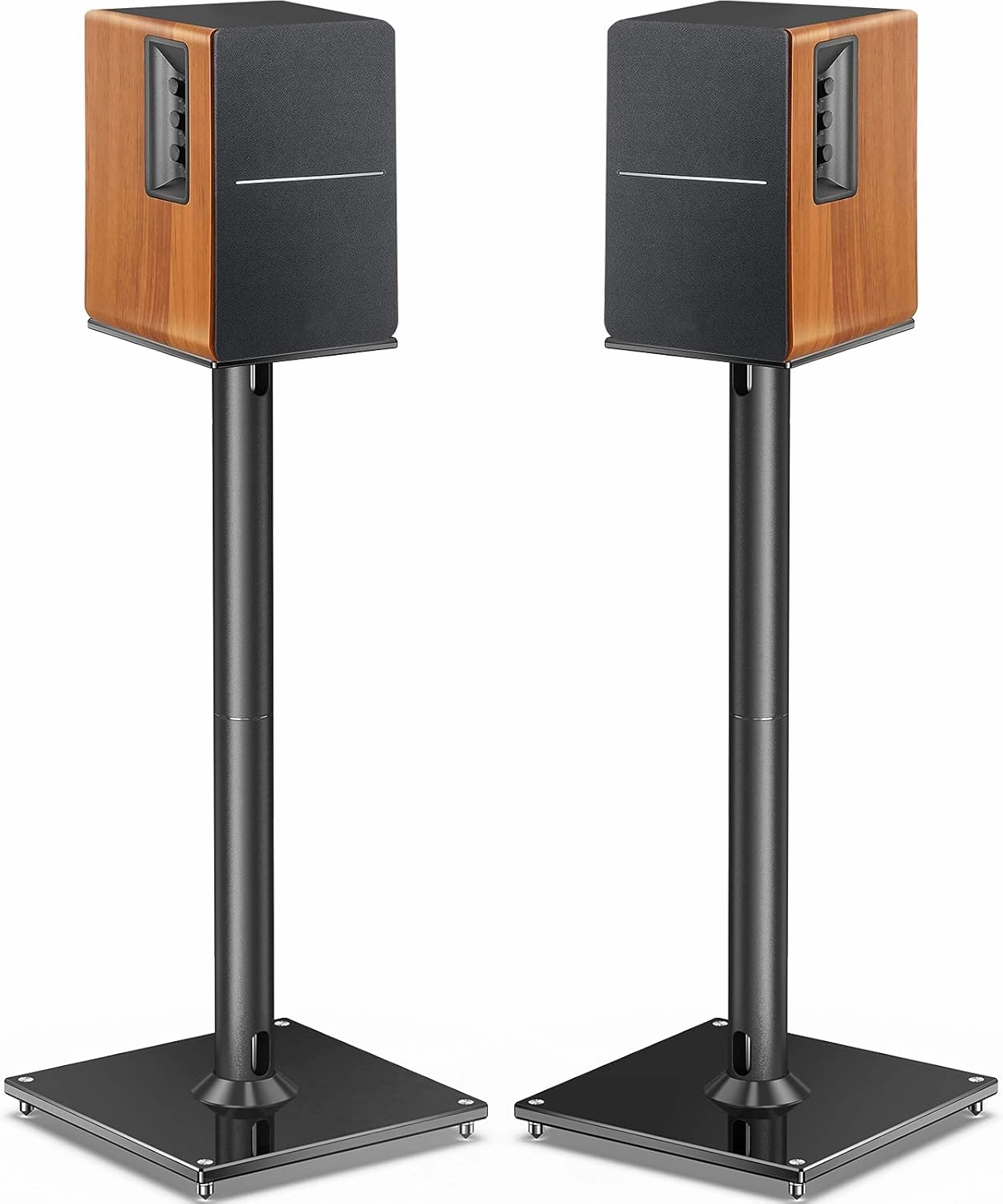 Perlegear Universal Speaker Stands for Surround Sound up to 22lbs - 28 Inch Bookshelf Speaker Stands for Bose, Polk, JBL, KEF, Klipsch & Others, Floor Speaker Stand with Cable Management 1Pair- PGSS6 bookshelf speakers,compact stereo speakers,hi-fi she