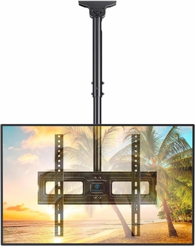 PERLESMITH Ceiling TV Mount for 26-65 inch Flat Screen Displays, Hanging Adjustable Ceiling TV Bracket Fits Most LCD LED OLED 4K TVs, Pole Ceiling Mount Holds up to 110lbs, Max VESA 400x400mm, PSCM2 speaker wall mount,audio bracket,AV wall mounting,