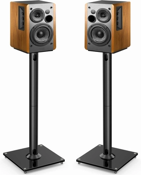 PERLESMITH Universal Floor Speaker Stands 26 Inch for Surround Sound, Klipsch, Sony, Edifier, Yamaha, Polk & Other Bookshelf Speakers Weight up to 22lbs - 1 Pair bookshelf speakers,compact stereo speakers,hi-fi shelf speakers,