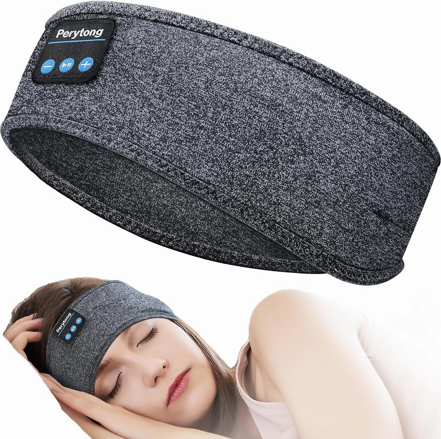 Perytong Sleep Headphones Bluetooth Headband, Sports Wireless Earphones Music Sleeping Earbuds with HD Stereo Speaker for Mom Women Men Teen Running Cool Gadgets Unique Gifts noise cancelling headphones,ANC headphones,travel headphones,