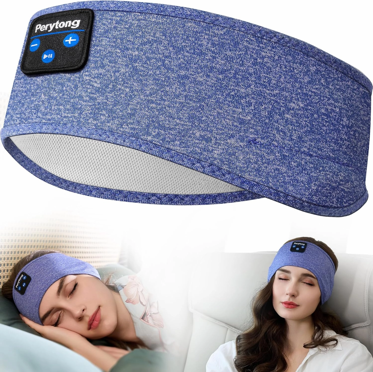 Perytong Sleep Headphones, Bluetooth Sports Headband Headphones with Ultra-Thin HD Stereo Speakers Perfect for Sleeping,Workout,Jogging,Yoga,Insomnia, Air Travel, Meditation over-ear headphones,closed back headphones,wireless studio cans,