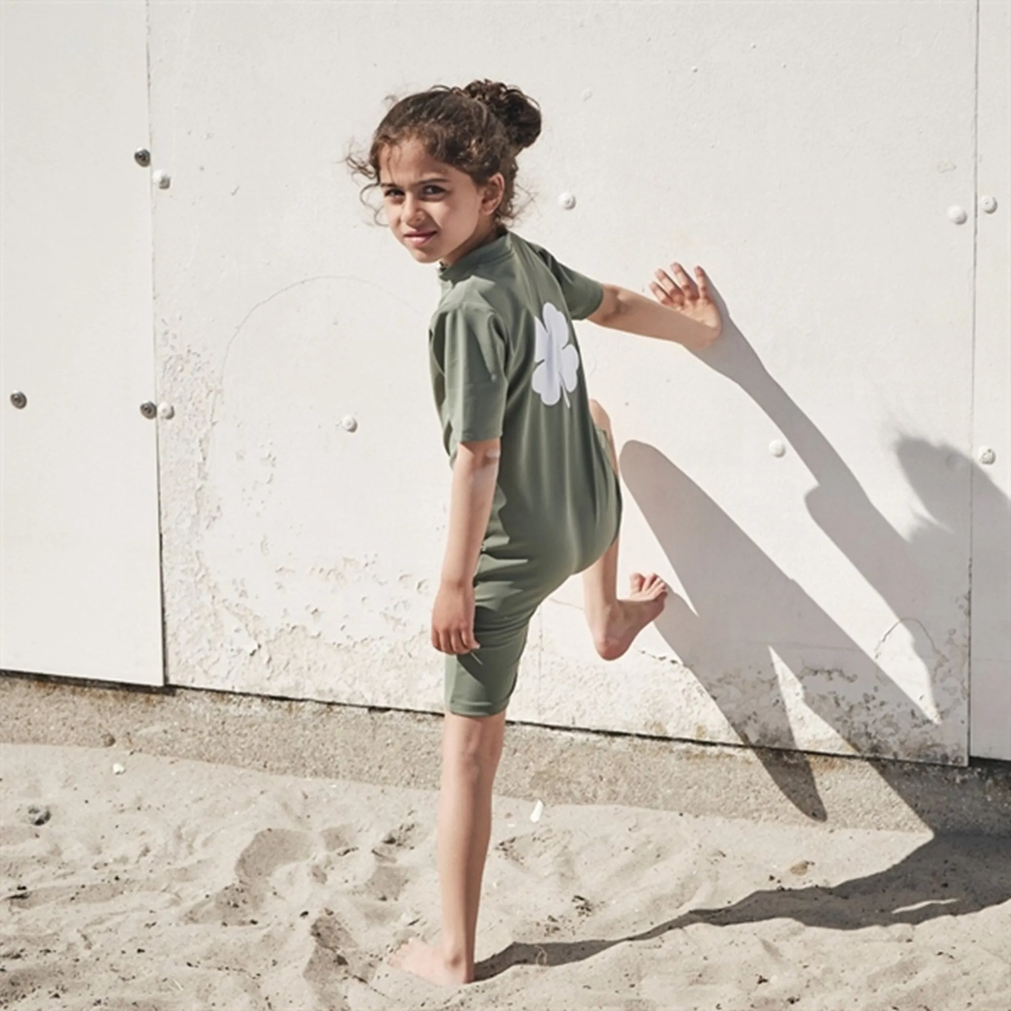 Petit Crabe Army Noe Onesie with Zipper