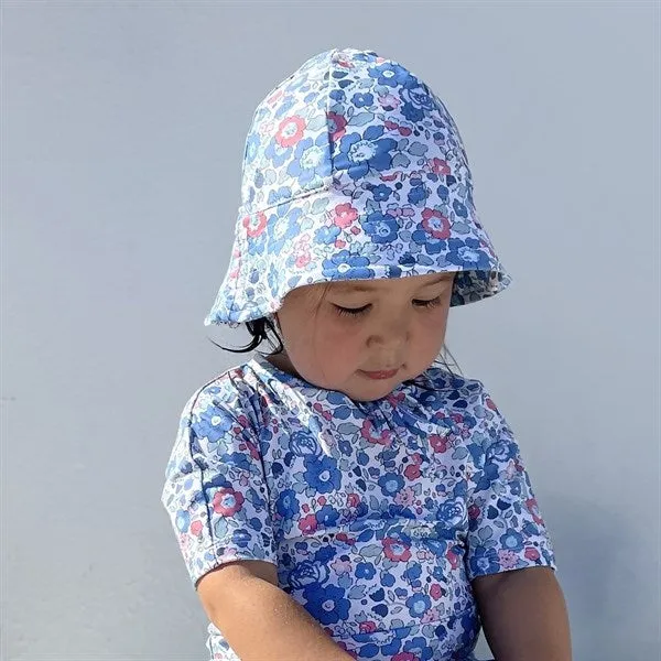 Petit Crabe Betsy B Luna Boatneck Swim Shirt Liberty fabric