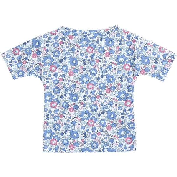 Petit Crabe Betsy B Luna Boatneck Swim Shirt Liberty fabric