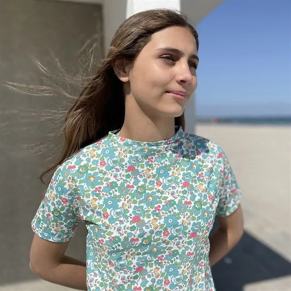 Petit Crabe Betsy D Luna Boatneck Swim Shirt Liberty? fabric