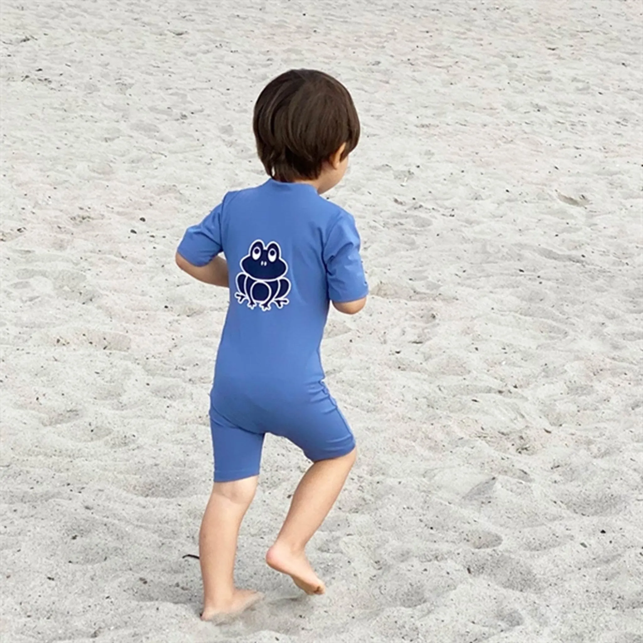 Petit Crabe Nordic Noe Frog Sunsuit with Zipper