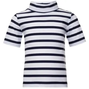 Petit Crabe White/Blue Turtleneck Tee K/?
