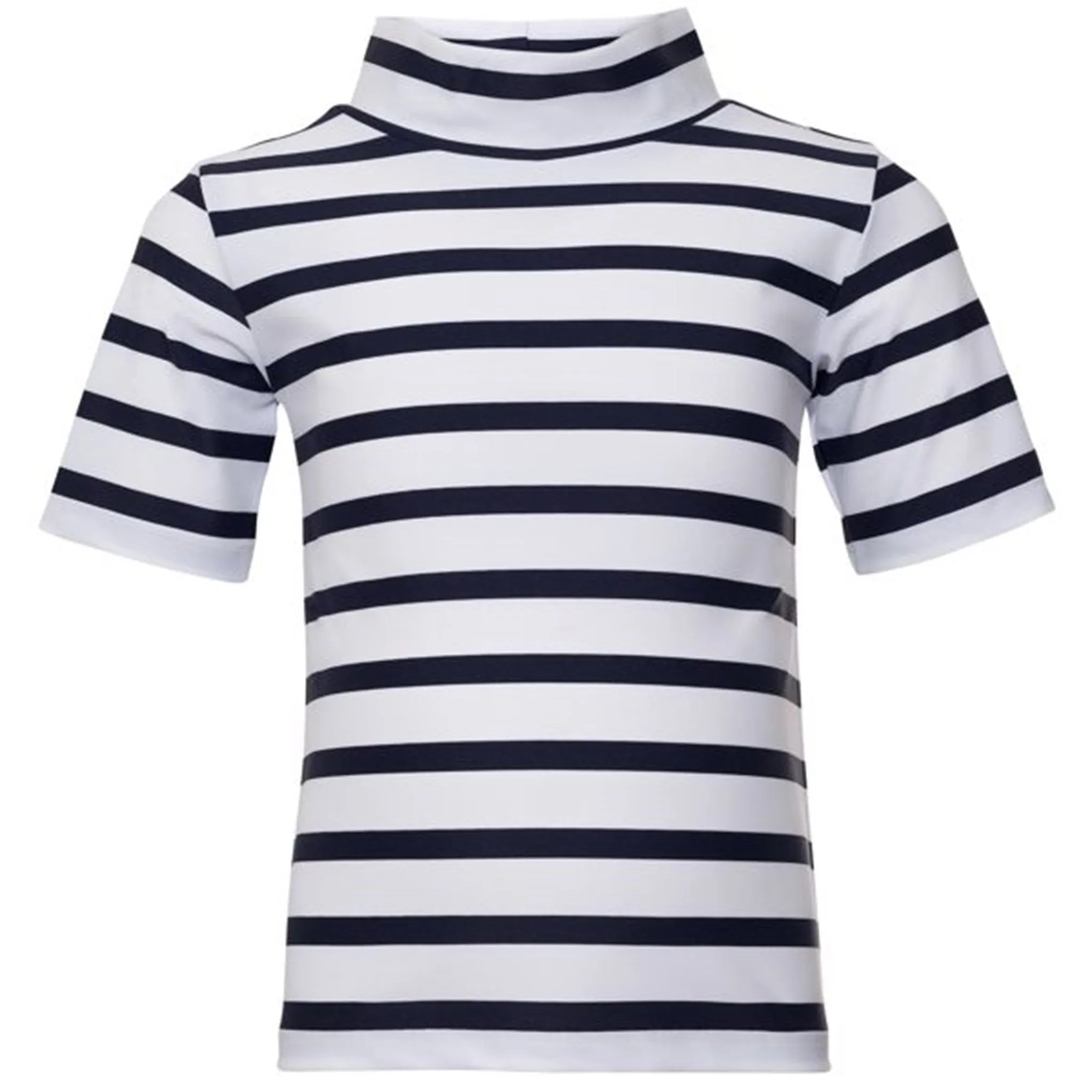 Petit Crabe White/Blue Turtleneck Tee K/?