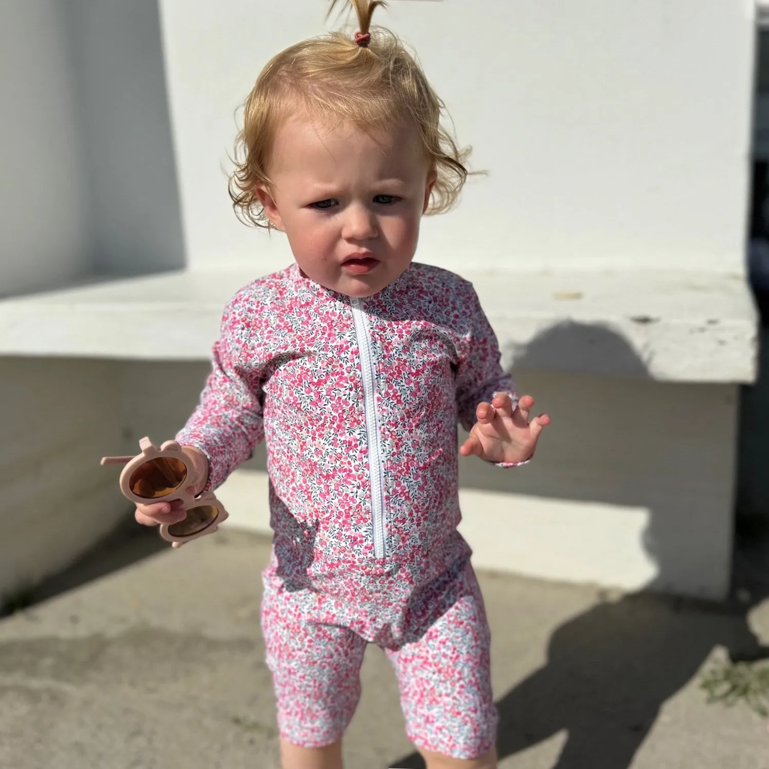 Petit Crabe Wiltshire Bud Combi Sunsuit - Made With Liberty Fabric