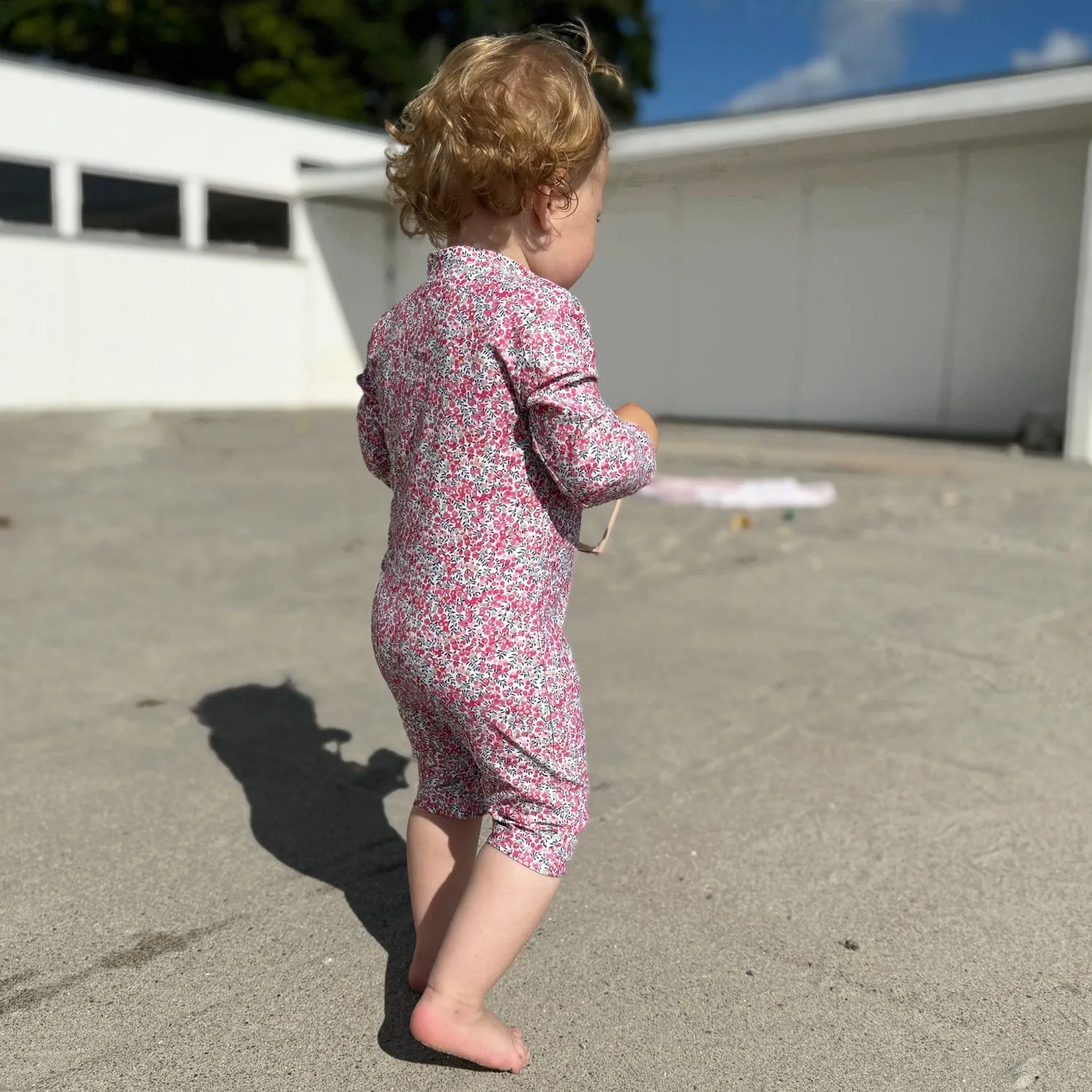 Petit Crabe Wiltshire Bud Combi Sunsuit - Made With Liberty Fabric