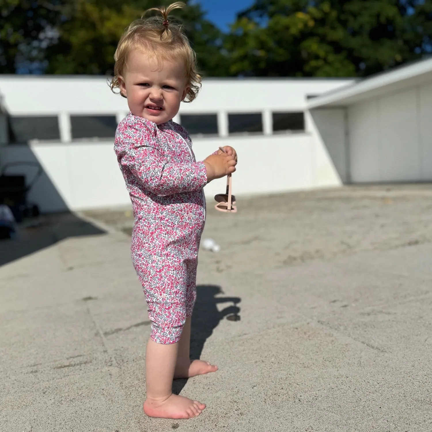 Petit Crabe Wiltshire Bud Combi Sunsuit - Made With Liberty Fabric