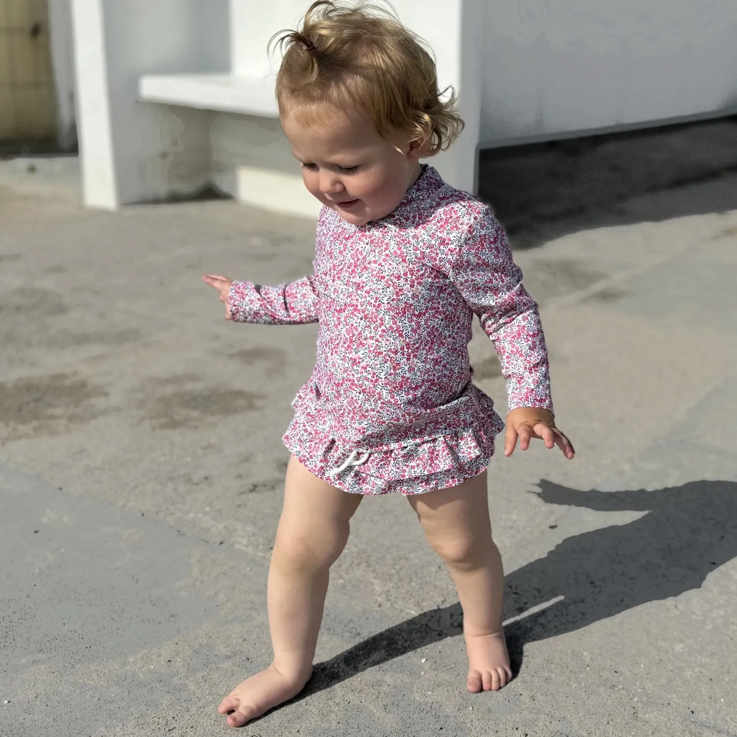 Petit Crabe Wiltshire Bud Sydney Uv Swimshirt L/S - Made With Liberty Fabric