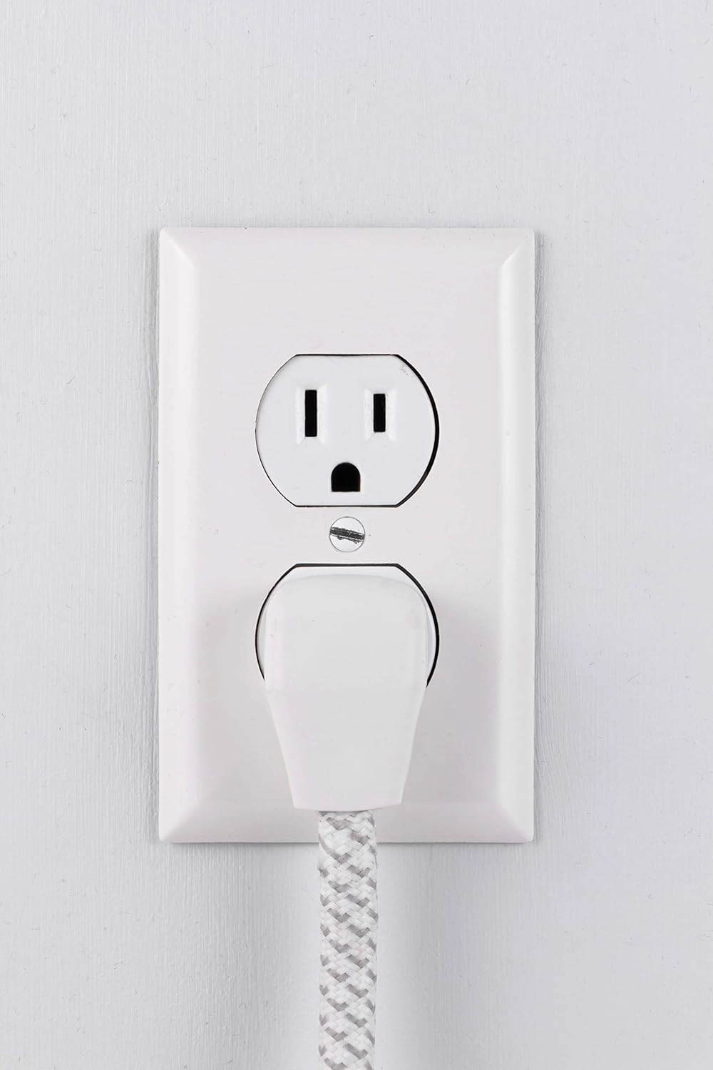 Philips 6 Outlet Power Strip Surge Protector, 6 Ft Power Cord, Designer Braided Extension Cord, Flat Plug, Perfect for Office or Home Dcor, 1080 Joules, White, SPC3054WA/37