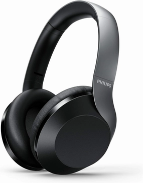 Philips Audio Performance TAPH805BK Bluetooth 5.0 Active Noise Cancelling Over-Ear Headphones with Google Assistant (Black) noise cancelling headphones,ANC headphones,travel headphones,
