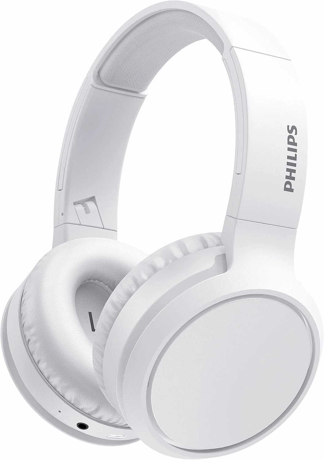 Philips H5205 Over-Ear Wireless Headphones with 40mm Drivers, Lightweight Cushioned Headband, White reference headphones,neutral sound headphones,monitor headphones,