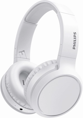 Philips H5205 Over-Ear Wireless Headphones with 40mm Drivers, Lightweight Cushioned Headband, White reference headphones,neutral sound headphones,monitor headphones,