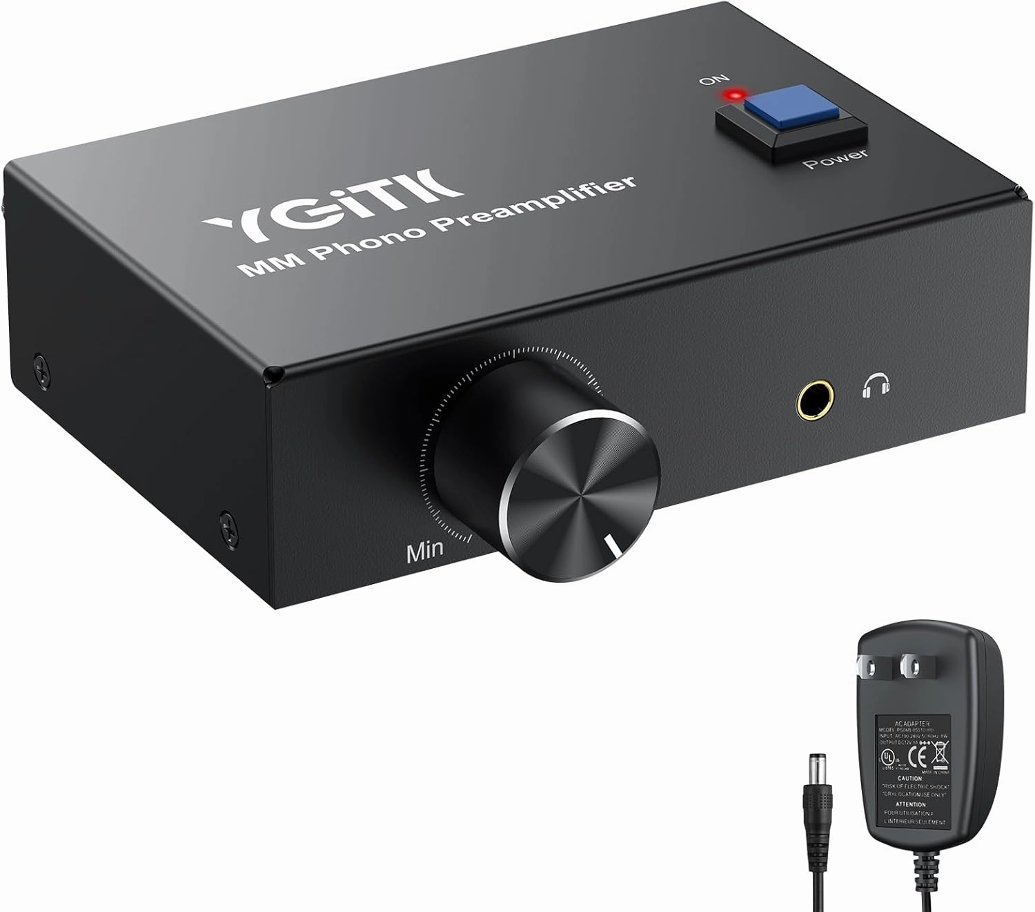 Phono Preamp for Turntable Preamplifier with Volume Control Stereo M/M Turntable Amplifier RCA in & Out and 3.5mm interfaces Pre AMP Phono Preamplifier Including Power Adapter for Record Player phono preamp,turntable amplifier,record player preamp,