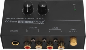 Phono Turntable Preamp for Turntable, RIAA Equalized Low Noise Pre Amplifier with Convert , Electronic Audio Stereo Phonograph Preamplifier, Independent Volume Control (US) phono preamp,turntable amplifier,record player preamp,