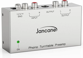 Phono Turntable Preamp, Phono Preamp for Turntable, Record Play, Mini Electronic Audio Stereo Phonograph Preamplifier with RCA Input, RCA/TRS Output, Phono Preamp with 12 Volt DC Adapter phono preamp,turntable amplifier,record player preamp,