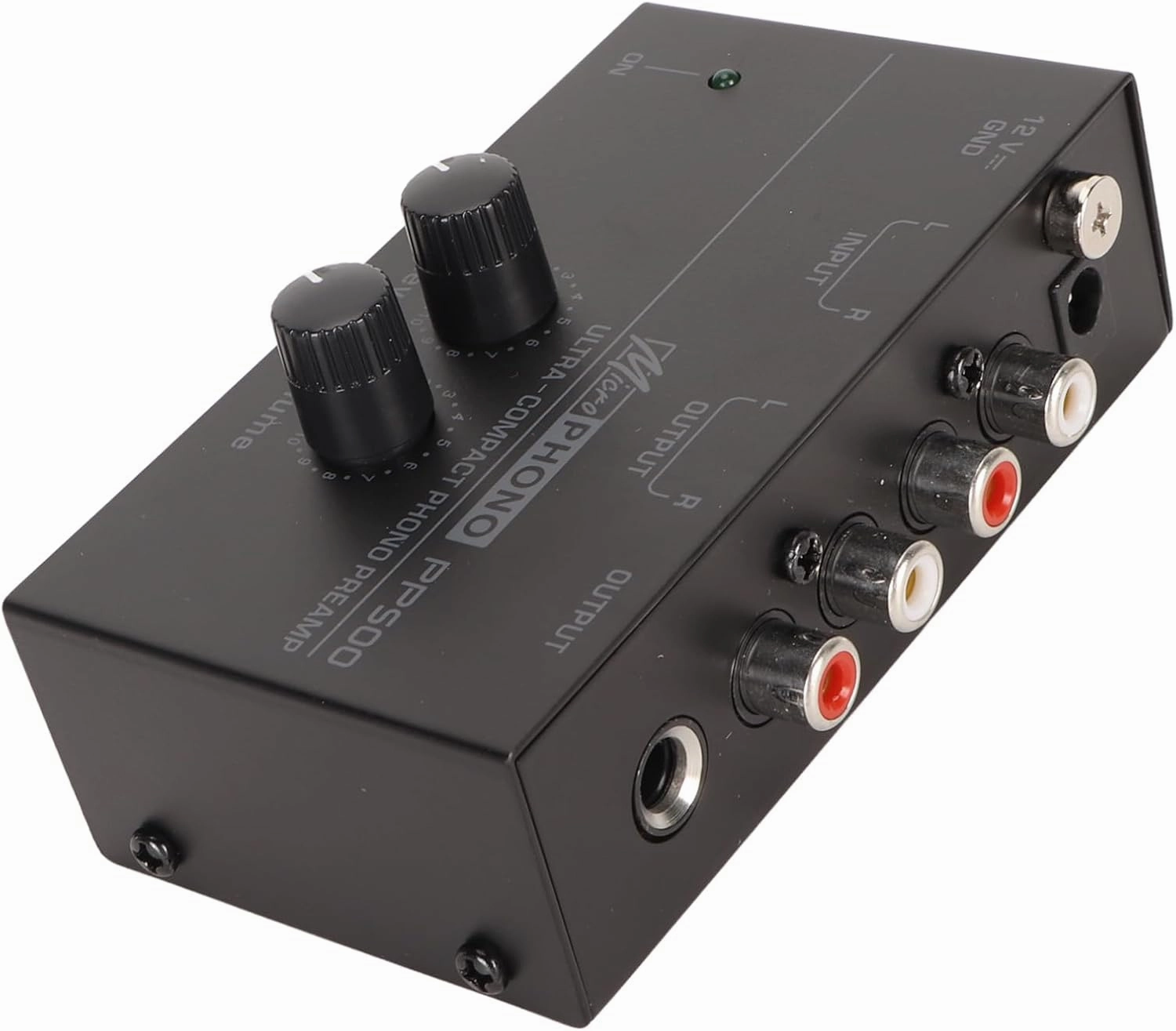 Phono Turntable Preamp, Phono Preamplifier 100240V Input Plug and Play Ultra Low Noise Compact 1/4in Output for Record Player (US Plug)