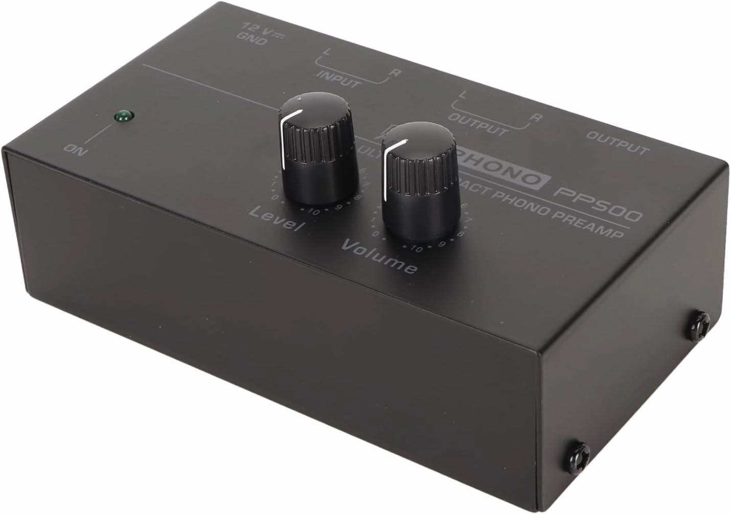 Phono Turntable Preamp, Phono Preamplifier 100240V Input Plug and Play Ultra Low Noise Compact 1/4in Output for Record Player (US Plug)