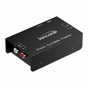 Phono Turntable Preamp, Phonograph Preamplifier with RCA Input, RCA/TRS Output, Phono Preamp for Turntable Record Play with 12 Volt DC Adapter phono preamp,turntable amplifier,record player preamp,