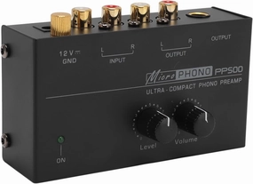 Phonograph Preamp, Independent Volume Control Phono Preamp Ultra Low Noise 1/4in Output Input for Record Player (US Plug 100240V), BusoThou3hsri4vf-11 phono preamp,turntable amplifier,record player preamp,