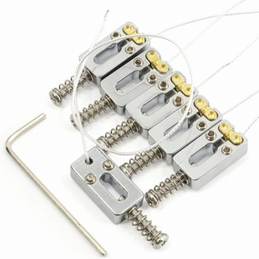Piezo Bridge Pickup Upgraded Version Guitar Tremolo Bridge Saddles with Piezo Pickup 10.5mm String Spacing for Strat or Tele Electric Guitar Chrome wireless audio bridge,Bluetooth transmitter,WiFi audio link,