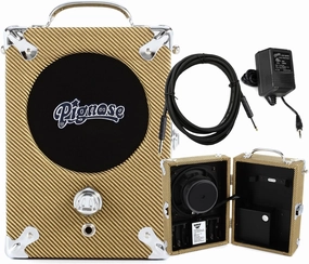 Pignose Legendary 7-100 T Portable Guitar Amplifier with Tonebird AC Power Supply, Cable Bundle Can Operate on Batteries - Classic Tweed Finish tube amplifier,valve amp,audiophile tube stereo,