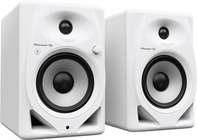 Pioneer DJ DM-50D-BT-W 5-inch Desktop Active Monitor Speaker Pair with Bluetooth - White studio monitors,nearfield speakers,mixing reference monitors,