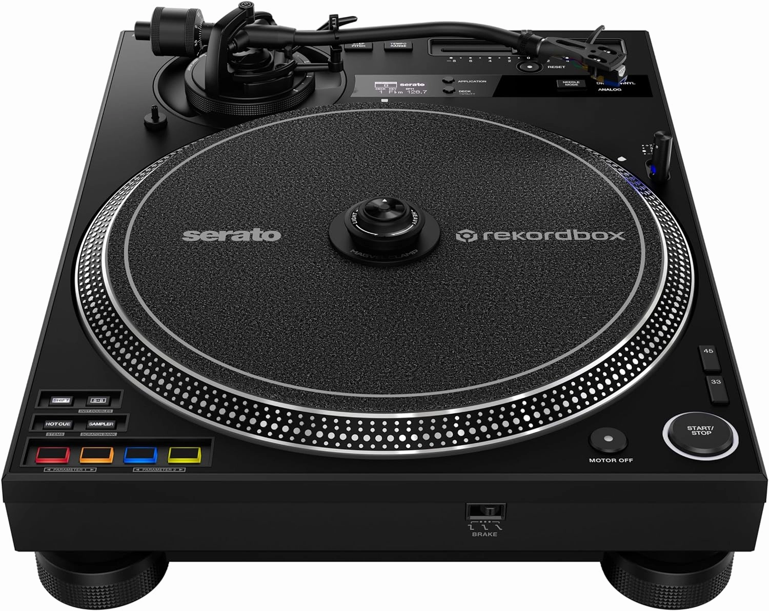 Pioneer DJ PLX-CRSS12 Hybrid Direct Drive Turntable with DVS direct-drive turntable,DJ turntable,hi-torque vinyl deck,
