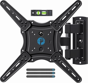 Pipishell Full Motion TV Wall Mount for 26-60 inch Flat or Curved TVs up to 77 lbs, TV Bracket Wall Mount with Articulating Arms, Extension, Tilt, Swivel, Leveling, Max VESA 400x400mm, PIMF7 speaker wall mount,audio bracket,AV wall mounting,