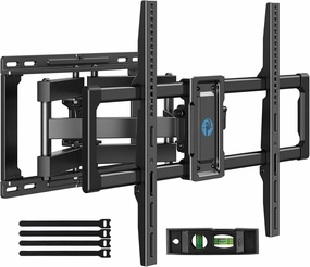 Pipishell Full Motion TV Wall Mount for 4082 inch Flat or Curved TVs, Smooth Swivel & Extension, Tool-Free Tilt with Heavy-Duty Arms, Max VESA 600x400mm up to 110 lbs, Fits 12/16 Wood Studs, PILF11 speaker wall mount,audio bracket,AV wall mounting,