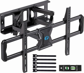 Pipishell Full-Motion TV Wall Mount for Most 3775 Inch TVs up to 100 lbs, Wall Mount TV Bracket with Dual Articulating Arms, Extension, Swivel, Tilt, Fits 16" Wood Studs, 600 x 400mm Max VESA, PILF8 speaker wall mount,audio bracket,AV wall mounting,