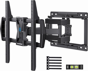 Pipishell Full Motion TV Wall Mount for Most 37-75 inch TVs, Wall Mount Bracket with Dual Articulating Arms, Swivel, Tilt, Max VESA 600x400mm up to 100 lbs, TV Mount Fits 12/16 Wood Studs, PILF6 speaker wall mount,audio bracket,AV wall mounting,
