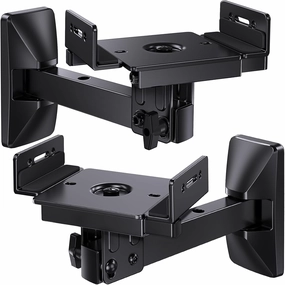 Pipishell Speaker Wall Mounts, Dual Side Clamping Bookshelf Speaker Mounting Bracket, Speaker Mounts for Surround Sound, Bookshelf Speakers up to 50 lbs, 1 Pair speaker wall mount,audio bracket,AV wall mounting,