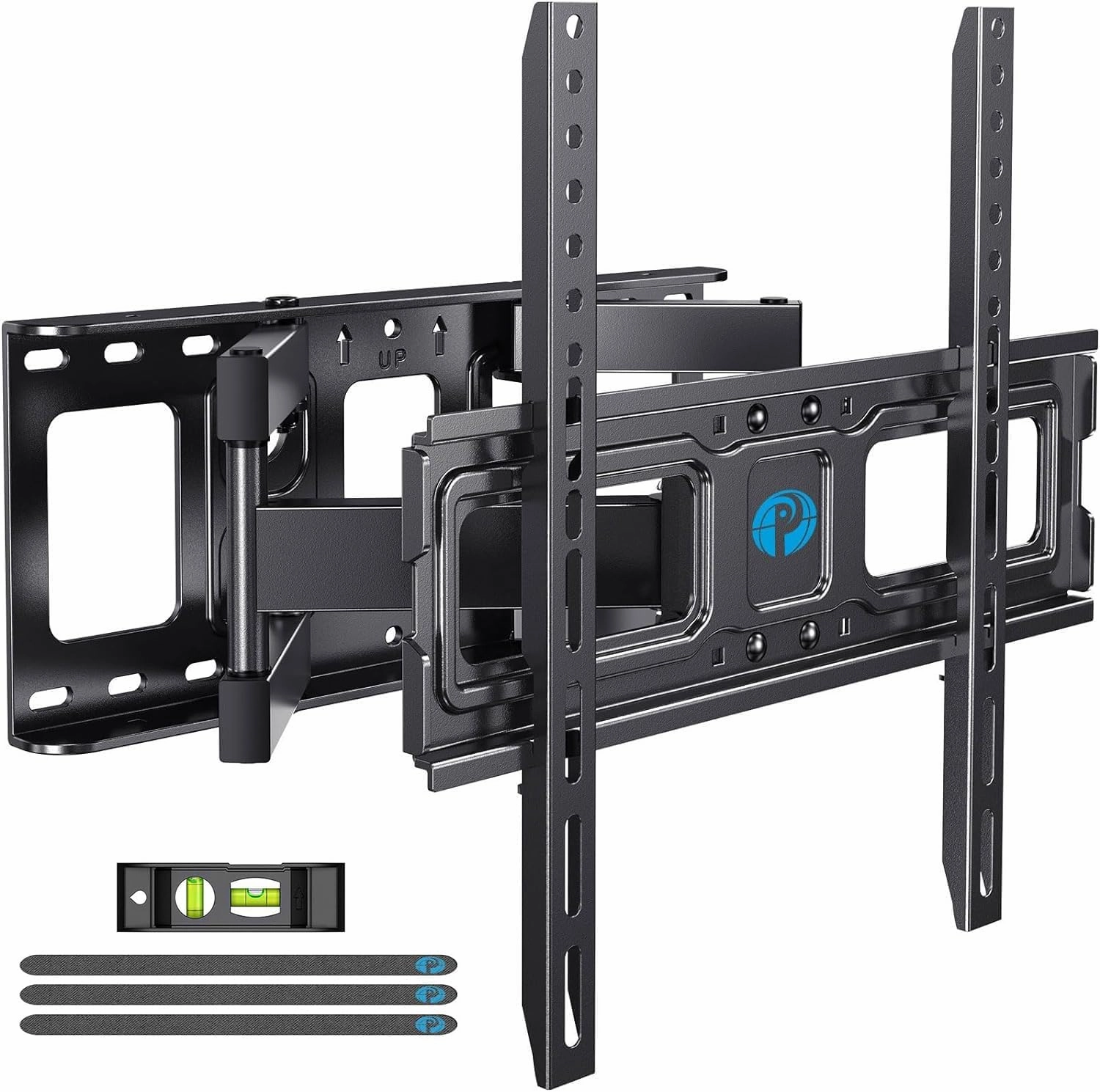 Pipishell TV Wall Mount for 26-65 inch LED LCD OLED 4K TVs up to 99lbs, Full Motion TV Mount Bracket Articulating Swivel Extension Tilting Leveling Max VESA 400x400mm, Fits 12/16 Inch Wood Studs speaker wall mount,audio bracket,AV wall mounting,