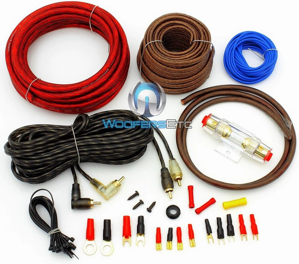 PK8 - Focal Audio 8 AWG (Gauge) Performance Series Power Amplifier Wiring Kit power amplifier,stereo amp,hi-fi power amp,